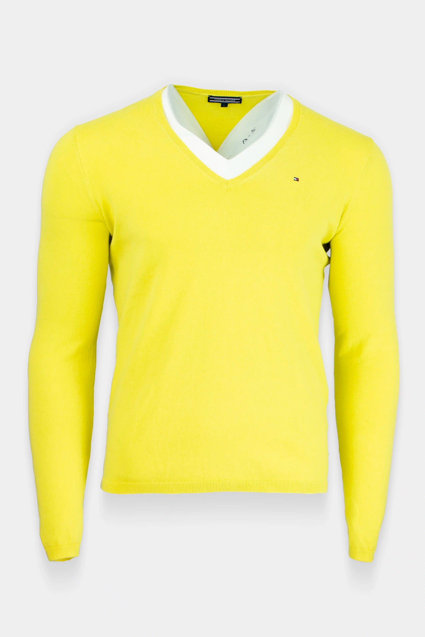 Tommy Hilfiger pullover geel met v-neck