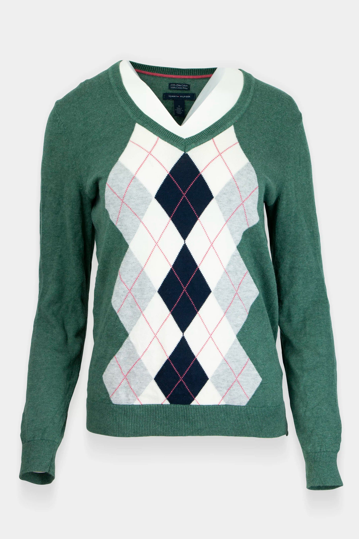 Tommy Hilfiger ruiten pullover groen