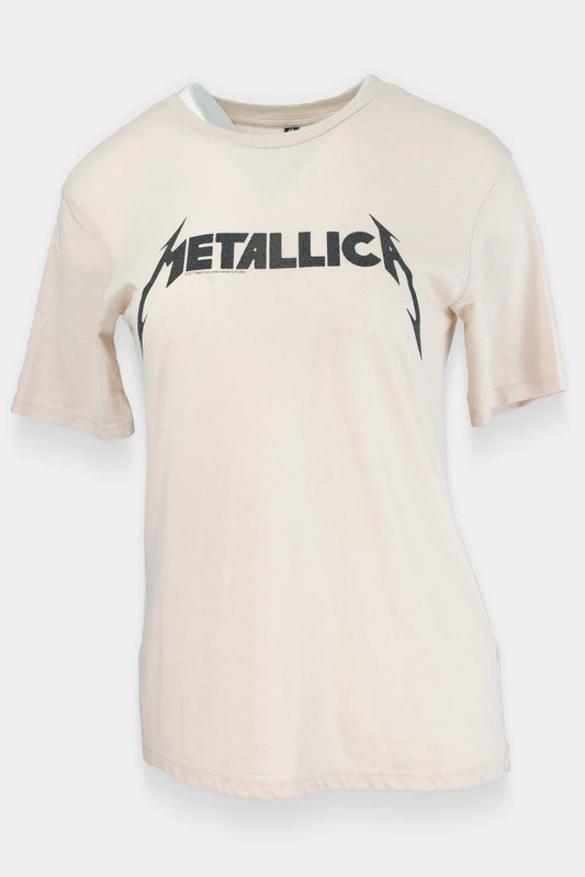 Metallica t-shirt beige